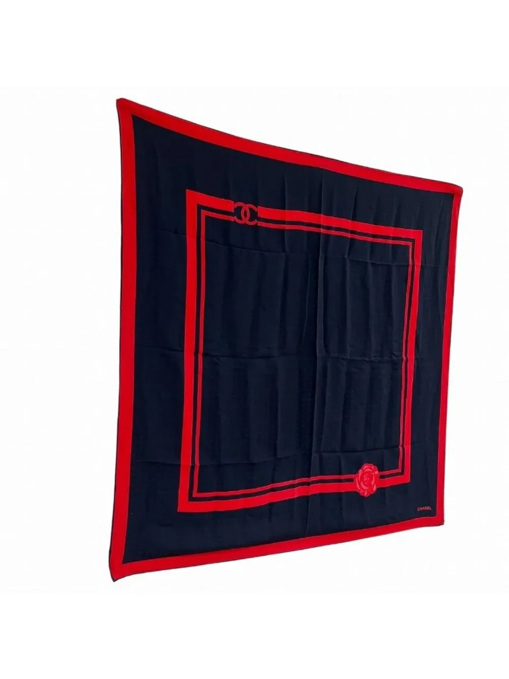 Chanel Camellia Scarf Silk